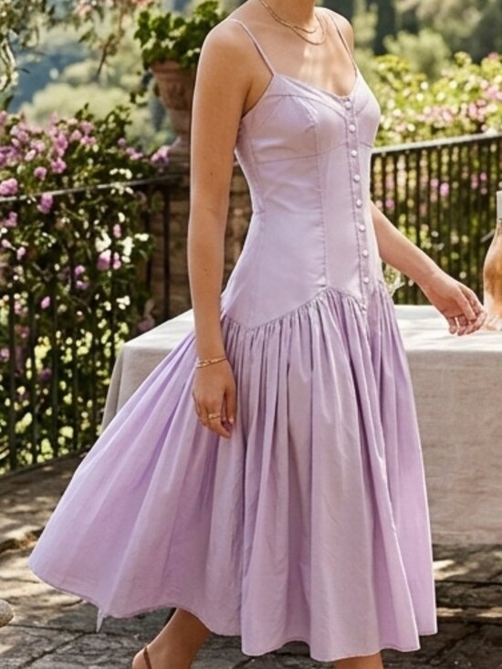 Armani Exchange Dresses & Skirts - Armani Exchange Archival Lavender Silk Cotton Midi Dress 4 Wedding Guest Summer